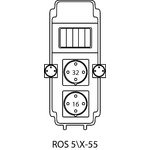 Steckdosenverteiler ROS 5\X ohne Absicherungen - 55