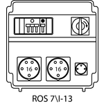 Rozvodná krabice ROS 7/I s jističi - 13