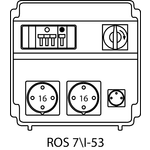 Rozvodná krabice ROS 7/I s jističi - 53