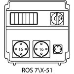 Steckdosenverteiler ROS 7\X ohne Absicherungen - 51