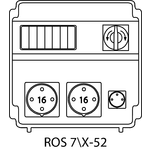 Steckdosenverteiler ROS 7\X ohne Absicherungen - 52