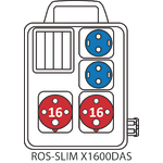 SLIM distribution board with inspection window for protection devices and a handle - 1600DAS