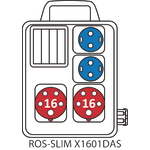 SLIM distribution board with inspection window for protection devices and a handle - 1601DAS