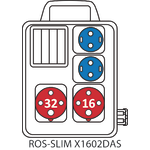 SLIM distribution board with inspection window for protection devices and a handle - 1602DAS