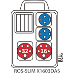 SLIM distribution board with inspection window for protection devices and a handle - 1603DAS