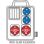 SLIM distribution board with inspection window for protection devices and a handle - 3200DA