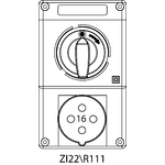 Switch socket ZI2 with disconnector 0-I - 22\R111