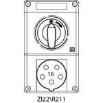 Switch socket ZI2 with disconnector 0-I - 22\R211