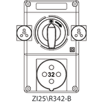 Instalační souprava ZI2 se spínačem 0-I - 25\R342-B