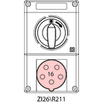 Switch socket ZI2 with disconnector 0-I - 26\R211