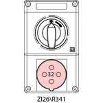 Switch socket ZI2 with disconnector 0-I - 26\R341