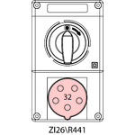 Switch socket ZI2 with disconnector 0-I - 26\R441