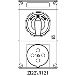 Instalační souprava ZI2 se spínačem L-0-P - 22\R121