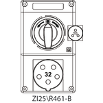 Instalační souprava ZI2 se spínačem L-0-P - 25\R461-B