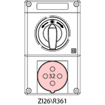 Montageset ZI2 mit Trennschalter L-0-P - 26\R361
