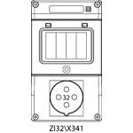 Switch socket ZI3 without protection - 32\X341