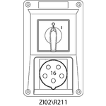 Switch socket ZI with disconnector 0-I - 02\R211