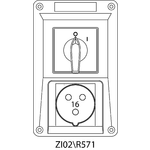 Switch socket ZI with disconnector 0-I - 02\R571