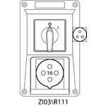 Switch socket ZI with disconnector 0-I - 03\R111
