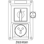 Switch socket ZI with disconnector 0-I - 03\R581