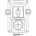 Switch socket ZI with disconnector 0-I - 04\R111