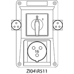 Switch socket ZI with disconnector 0-I - 04\R511