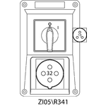 Switch socket ZI with disconnector 0-I - 05\R341