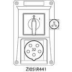 Switch socket ZI with disconnector 0-I - 05\R441