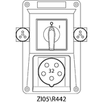 Switch socket ZI with disconnector 0-I - 05\R442