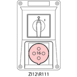 Switch socket ZI with disconnector 0-I - 12\R111