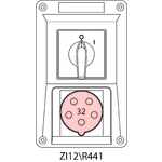 Пристрій ввідно-розпридільчий ZI з вимикачем 0-I - 12\R441