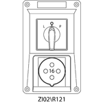 Instalační souprava ZI se spínačem L-0-P - 02\R121