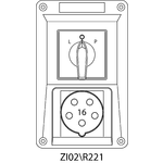 Instalační souprava ZI se spínačem L-0-P - 02\R221