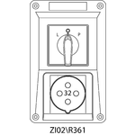 Switch socket ZI with disconnector L-O-P - 02\R361