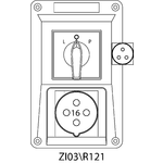 Instalační souprava ZI se spínačem L-0-P - 03\R121