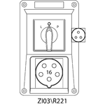Instalační souprava ZI se spínačem L-0-P - 03\R221