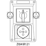Switch socket ZI with disconnector L-O-P - 04\R121