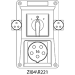 Switch socket ZI with disconnector L-O-P - 04\R221