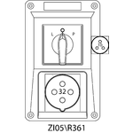 Switch socket ZI with disconnector L-O-P - 05\R361