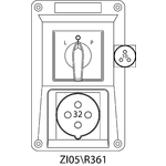 Instalační souprava ZI se spínačem L-0-P - 05\R361