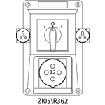 Switch socket ZI with disconnector L-O-P - 05\R362