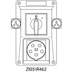 Switch socket ZI with disconnector L-O-P - 05\R462