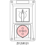 Instalační souprava ZI se spínačem L-0-P - 12\R121