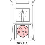 Switch socket ZI with disconnector L-O-P - 12\R221
