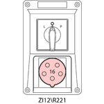 Instalační souprava ZI se spínačem L-0-P - 12\R221