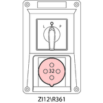 Instalační souprava ZI se spínačem L-0-P - 12\R361