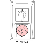 Instalační souprava ZI se spínačem L-0-P - 12\R461