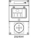 Switch socket ZI3 with miniature circuit breaker - 32\R341