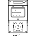 Switch socket ZI3 with miniature circuit breaker - 32\R441
