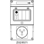 Switch socket ZI3 with miniature circuit breaker - 32\R571